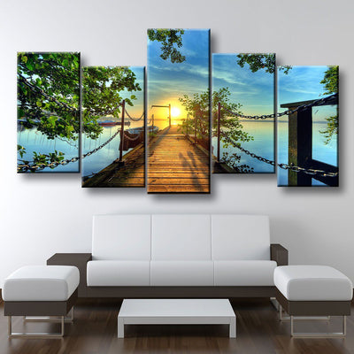 Beautiful Beach Pier Sunrise - Amazing Canvas Prints
