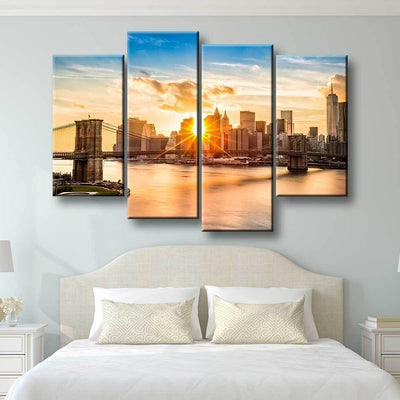 Brooklyn Bridge Sunset - Amazing Canvas Prints