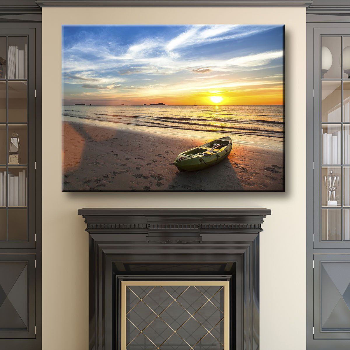 Beached Kayak - Amazing Canvas Prints