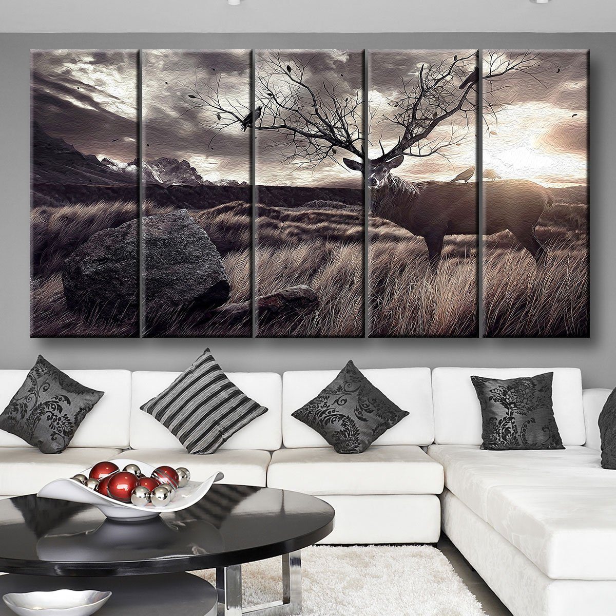 Badlands Deer Painting - Amazing Canvas Prints