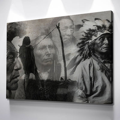 B&W Native American - Amazing Canvas Prints