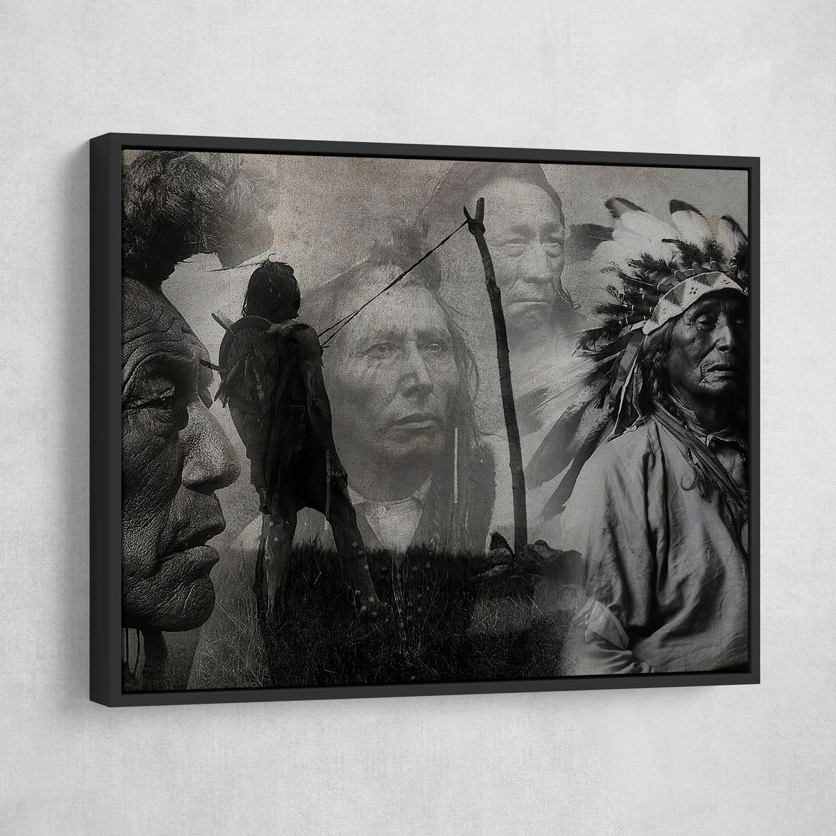B&W Native American - Amazing Canvas Prints
