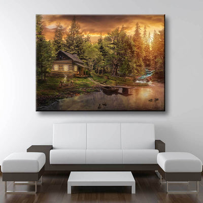 Cabin In The Woods - Amazing Canvas Prints