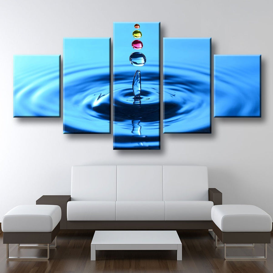 Colored Water Droplets - Amazing Canvas Prints