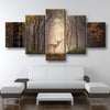 Deer In Misty Forest - Amazing Canvas Prints