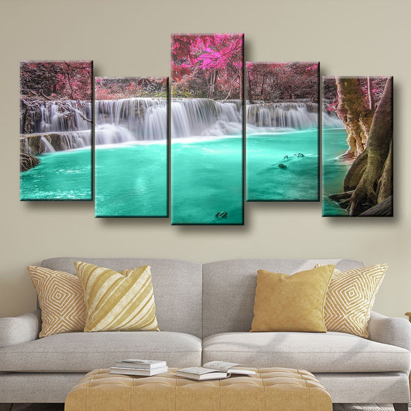 Forest Waterfall Amazing Canvas Prints