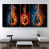 Fire And Water Guitars - Amazing Canvas Prints