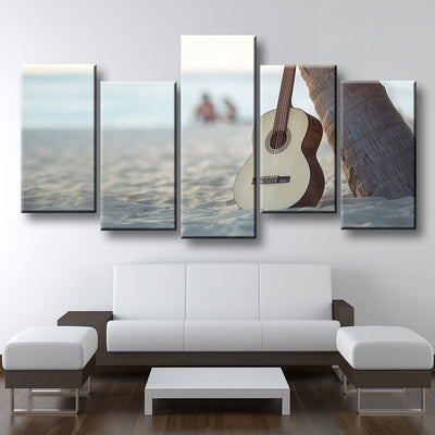 Lonely Acoustic Guitar - Amazing Canvas Prints