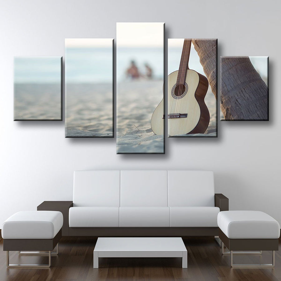 Lonely Acoustic Guitar - Amazing Canvas Prints