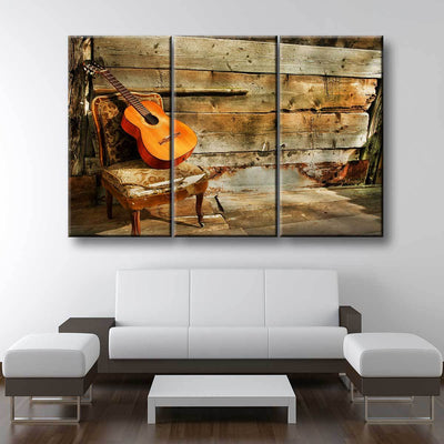 Lonely Guitar - Amazing Canvas Prints