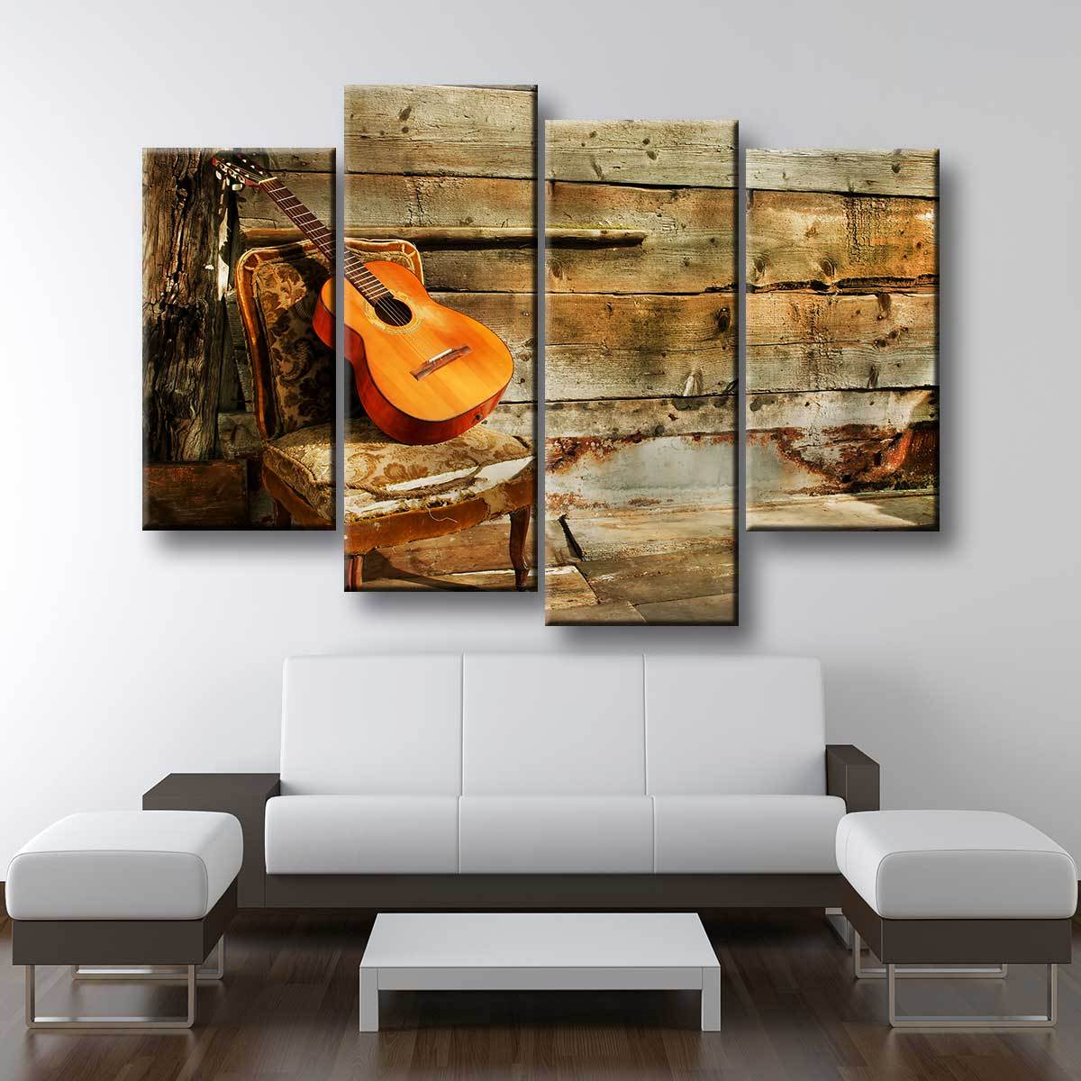 Lonely Guitar - Amazing Canvas Prints