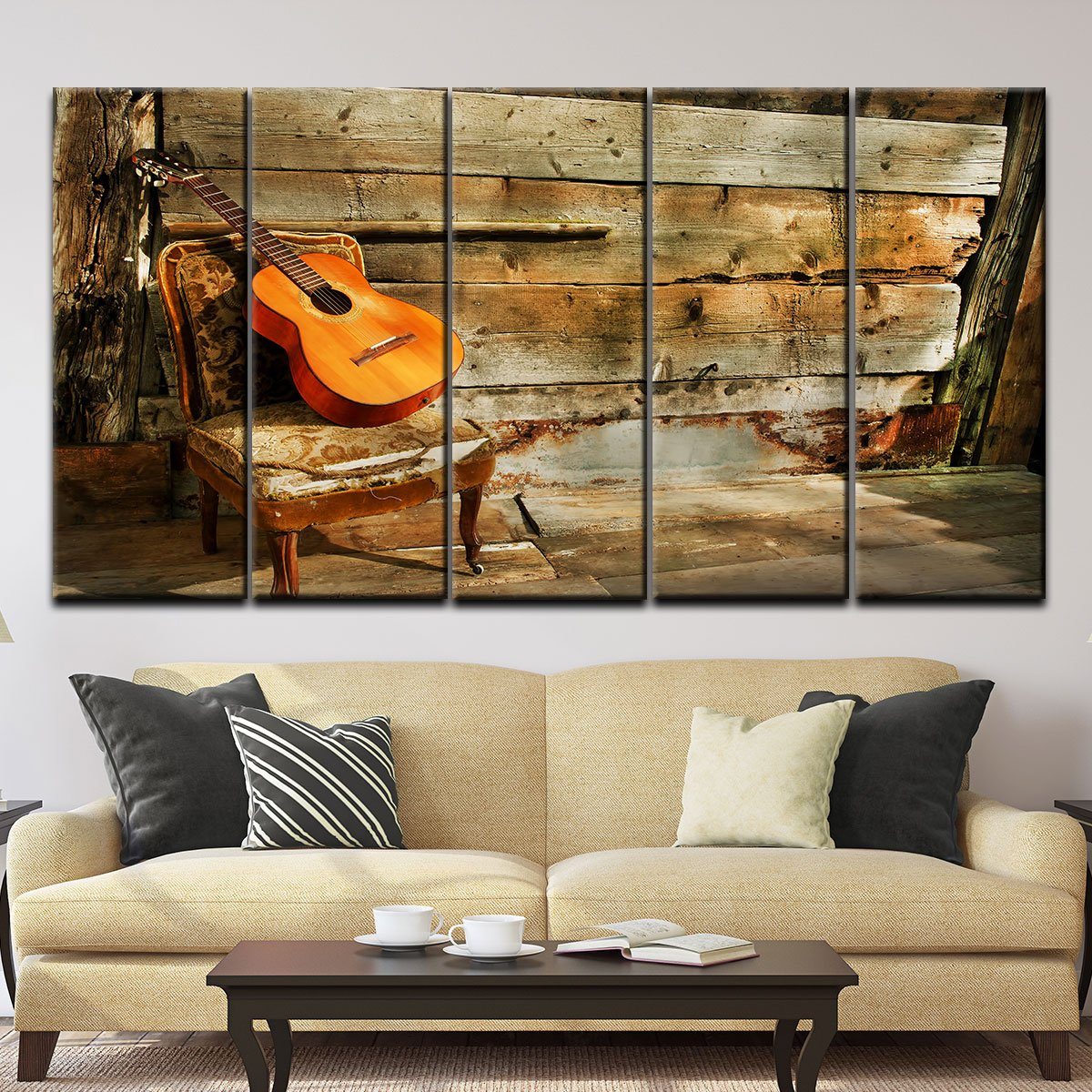 Lonely Guitar - Amazing Canvas Prints