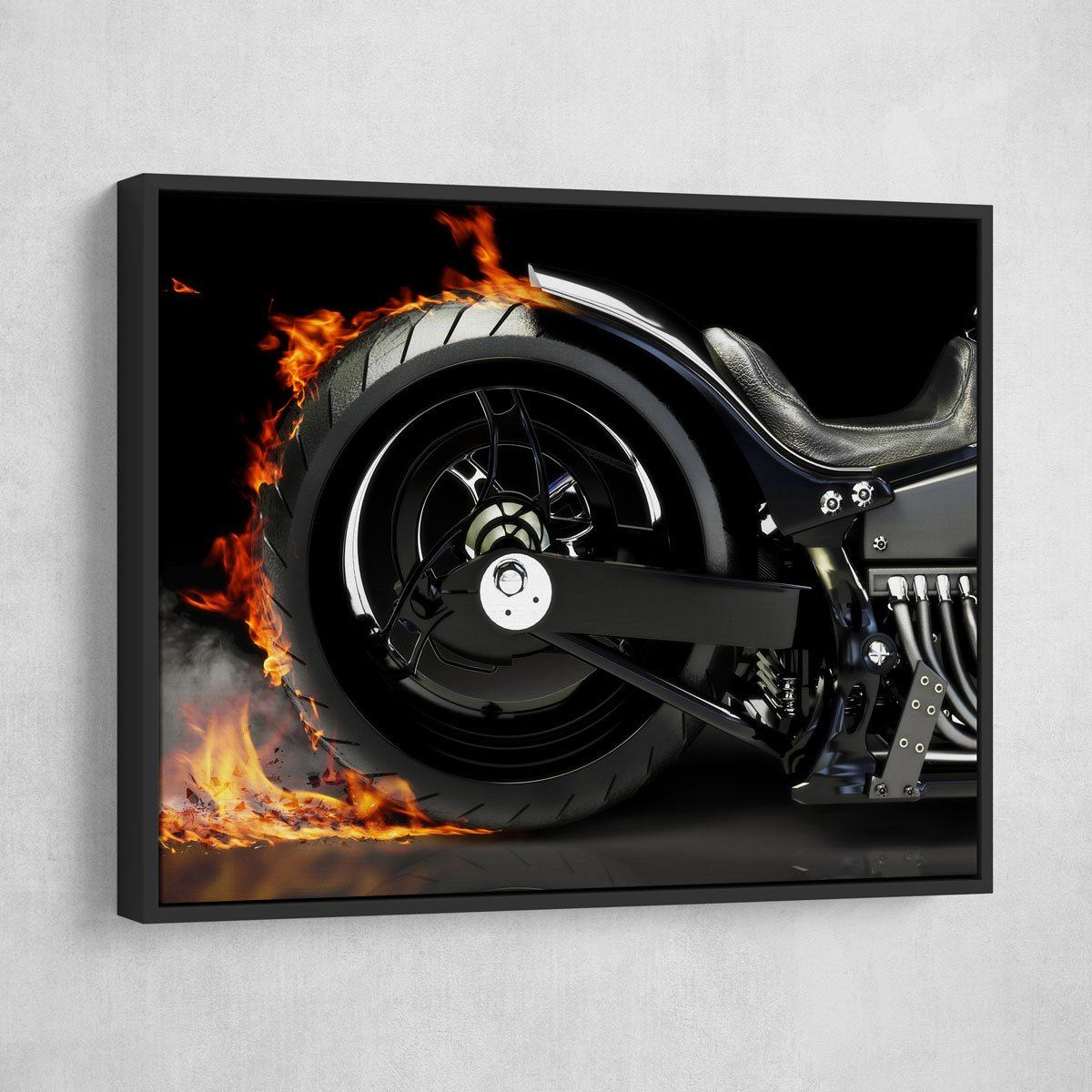 Motorcycle Burnout - Amazing Canvas Prints