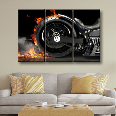 Motorcycle Burnout - Amazing Canvas Prints