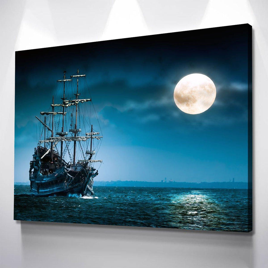 Ship In The Moonlight - Amazing Canvas Prints