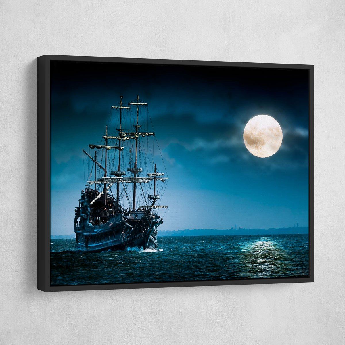 Ship In The Moonlight - Amazing Canvas Prints