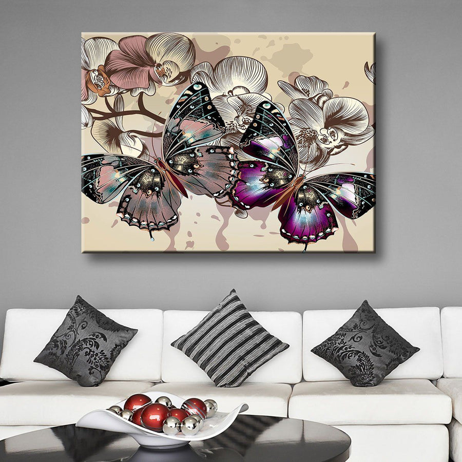 Two Butterflies Painting - Amazing Canvas Prints