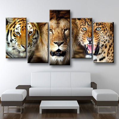 Tiger Lion Leopard Portrait - Amazing Canvas Prints