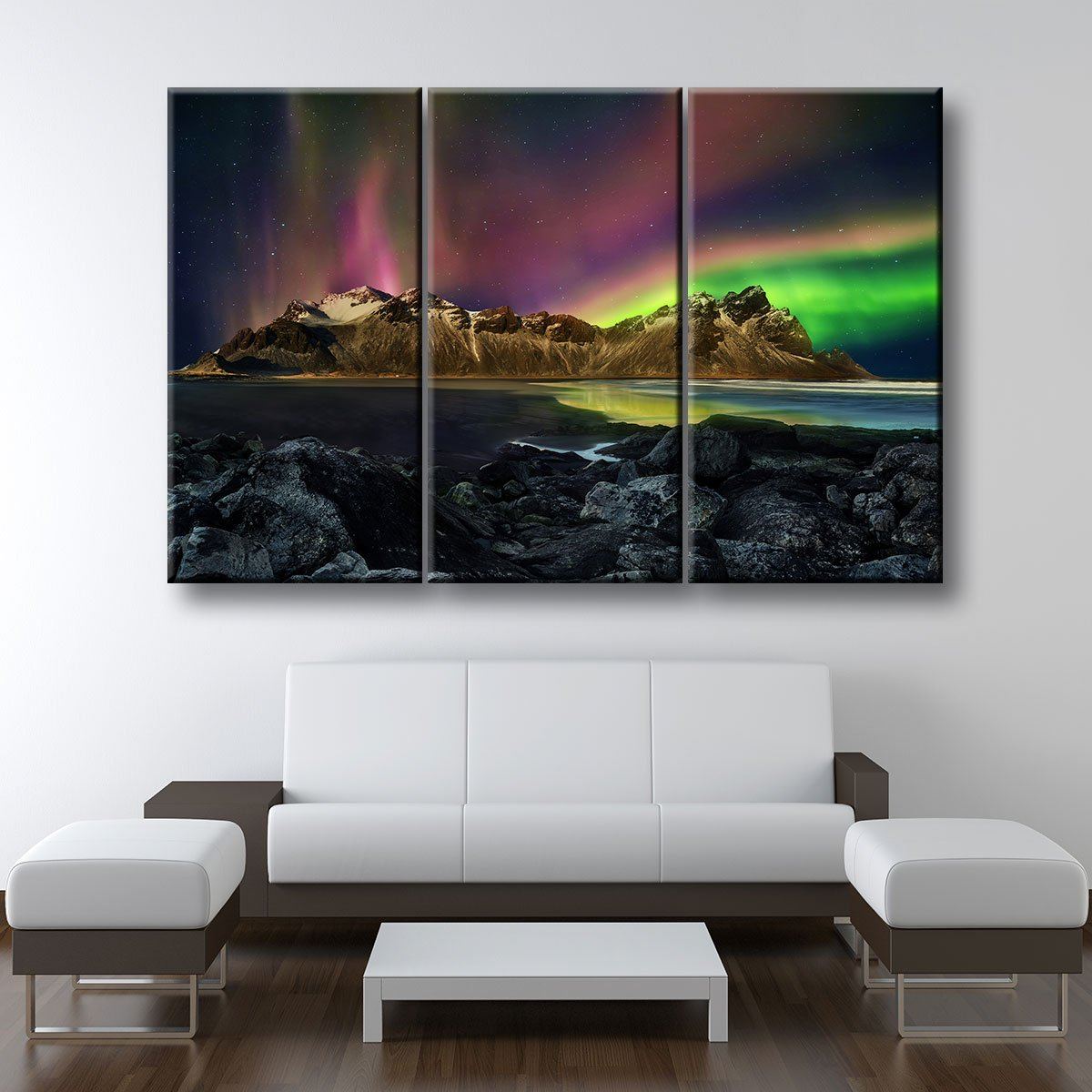 Vestrahorn Mountain Aurora - Amazing Canvas Prints
