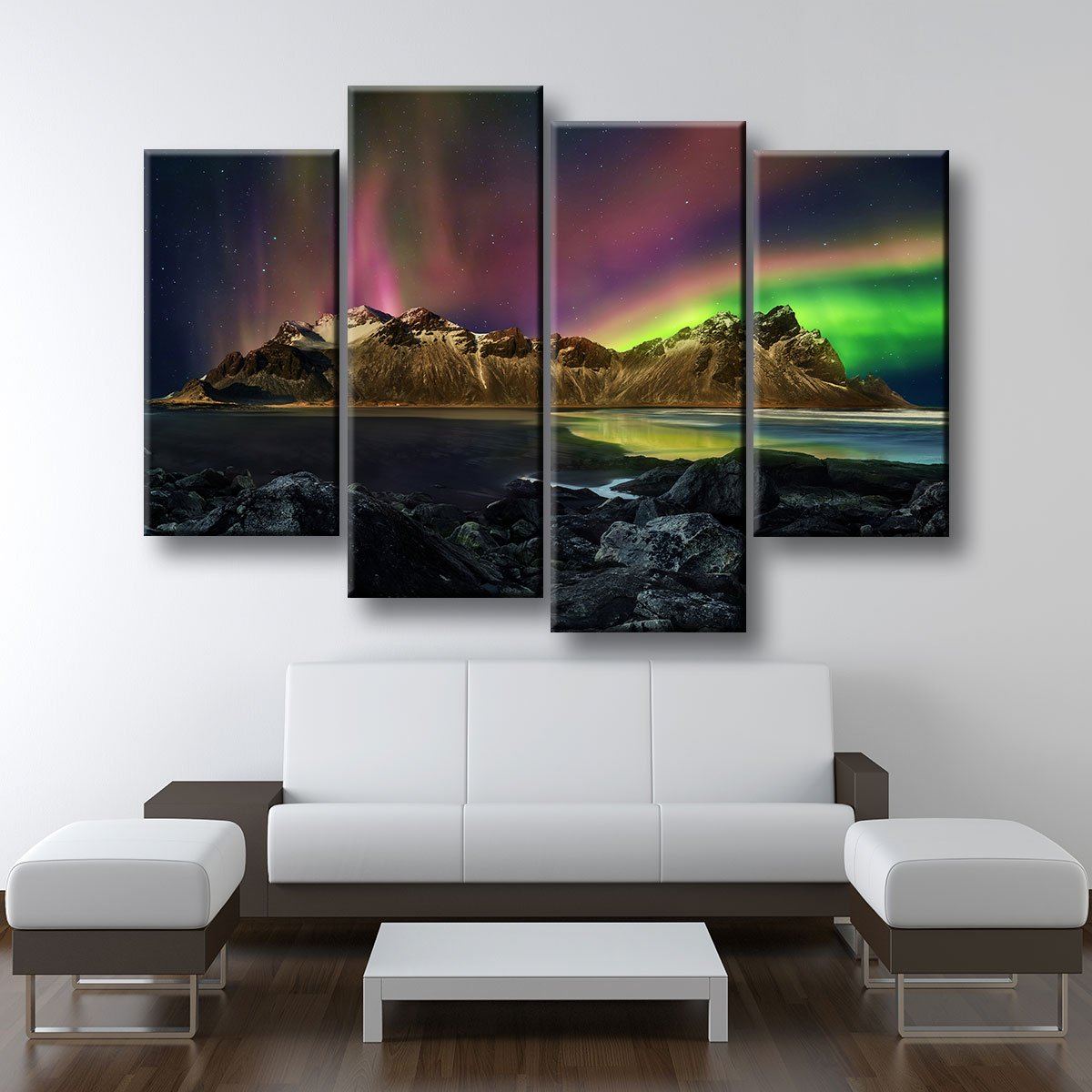 Vestrahorn Mountain Aurora - Amazing Canvas Prints