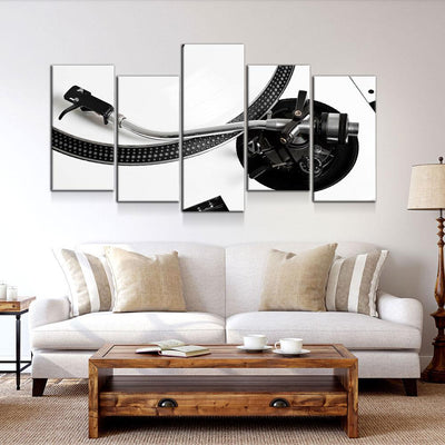 White Vinyl Turntable - Amazing Canvas Prints