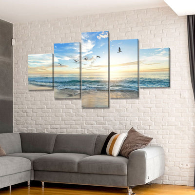 Sunrise Seagulls - Amazing Canvas Prints