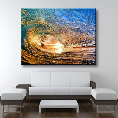 Sunset Wave - Amazing Canvas Prints