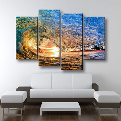 Sunset Wave - Amazing Canvas Prints