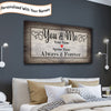 You And Me Always & Forever Personalized Canvas - Amazing Canvas Prints