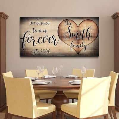 Welcome To Our Forever Personalized Premium Canvas - Amazing Canvas Prints