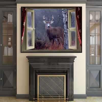 Whitetail Deer In Brush - Amazing Canvas Prints
