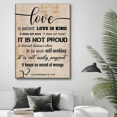 Corinthians 13: 4-8 V2 - Amazing Canvas Prints