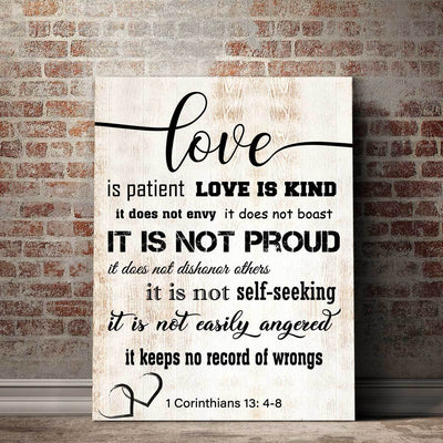 Corinthians 13: 4-8 V3 - Amazing Canvas Prints