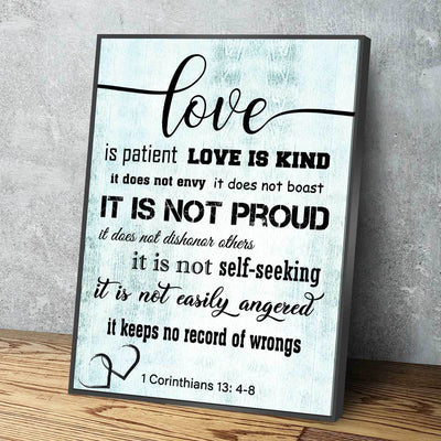 Corinthians 13: 4-8 V4 - Amazing Canvas Prints