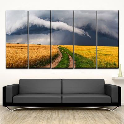 Country Road To The Storm - Amazing Canvas Prints