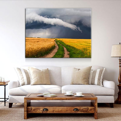 Country Road To The Storm - Amazing Canvas Prints