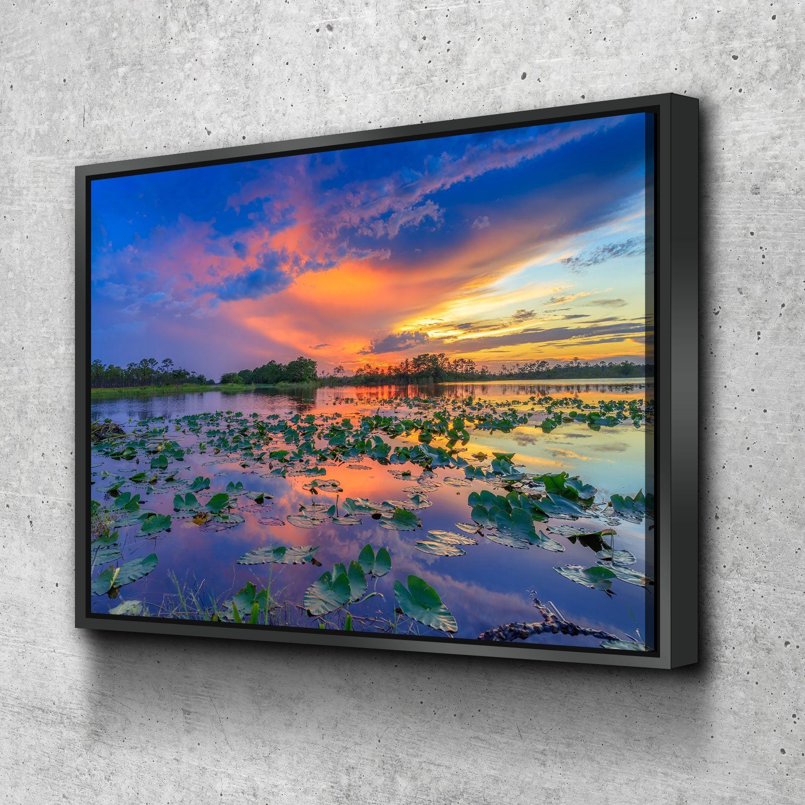 Sunset Over Florida Wetlands - Amazing Canvas Prints